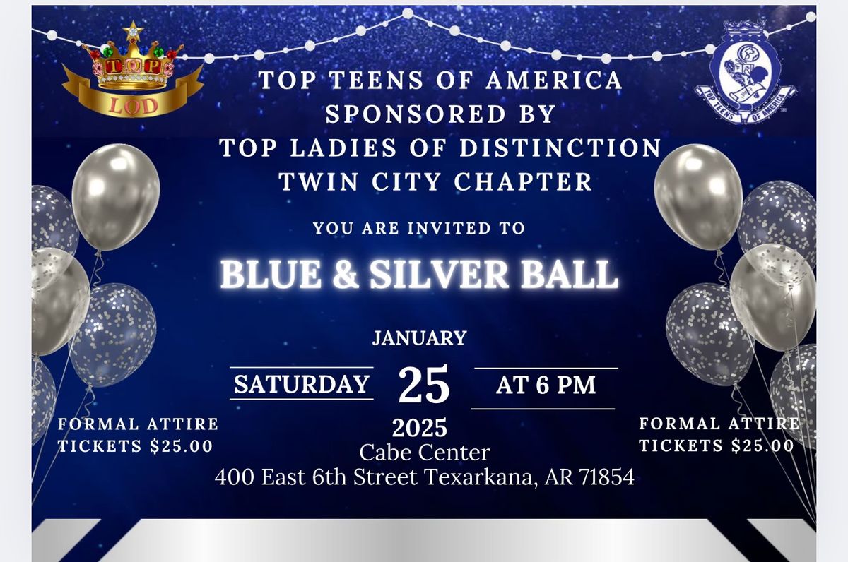 Top Teens of America Blue and Silver Ball