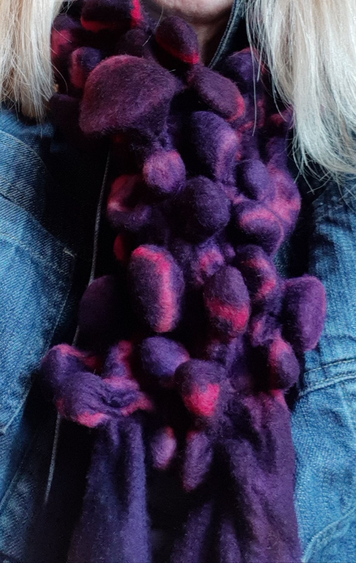 Tue. & Wed., December 3 & 4  6pm-9pm Shibori Resist Dyed, Wet Felted Scarf Workshop