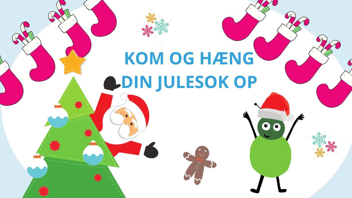 \ud83c\udf85\ud83e\udd36H\u00e6ng din julesok op i butikken \ud83e\uddd1\u200d\ud83c\udf84\ud83c\udf85