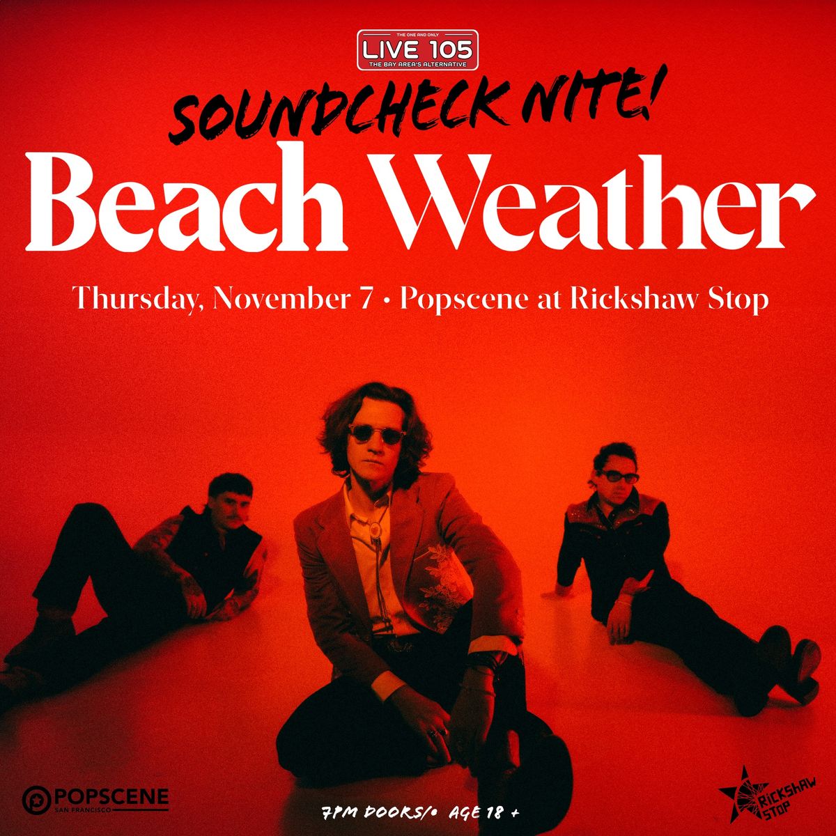 BEACH WEATHER @ Soundcheck Nite! (Popscene)