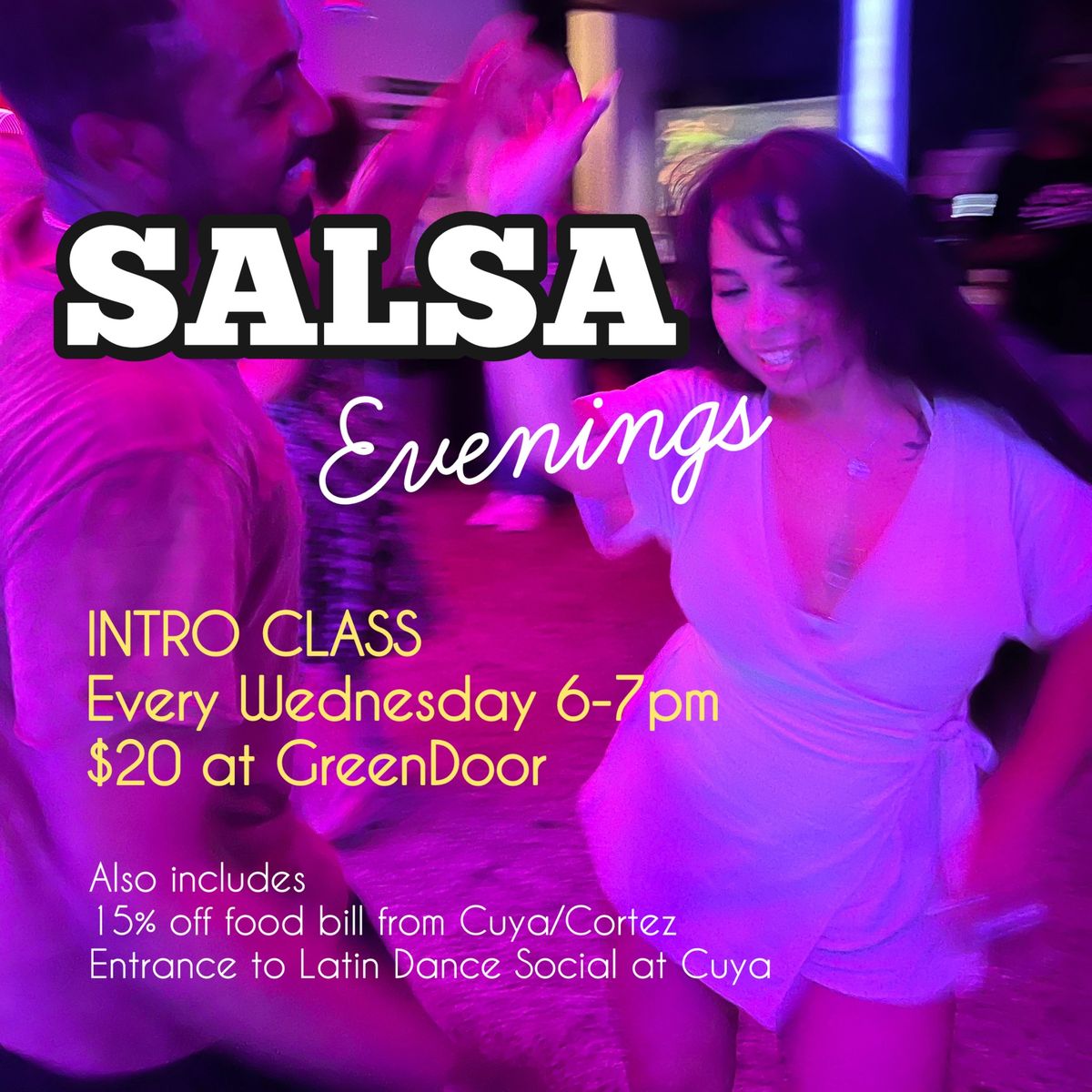 Salsa Evenings Drop in Class Wednesdays