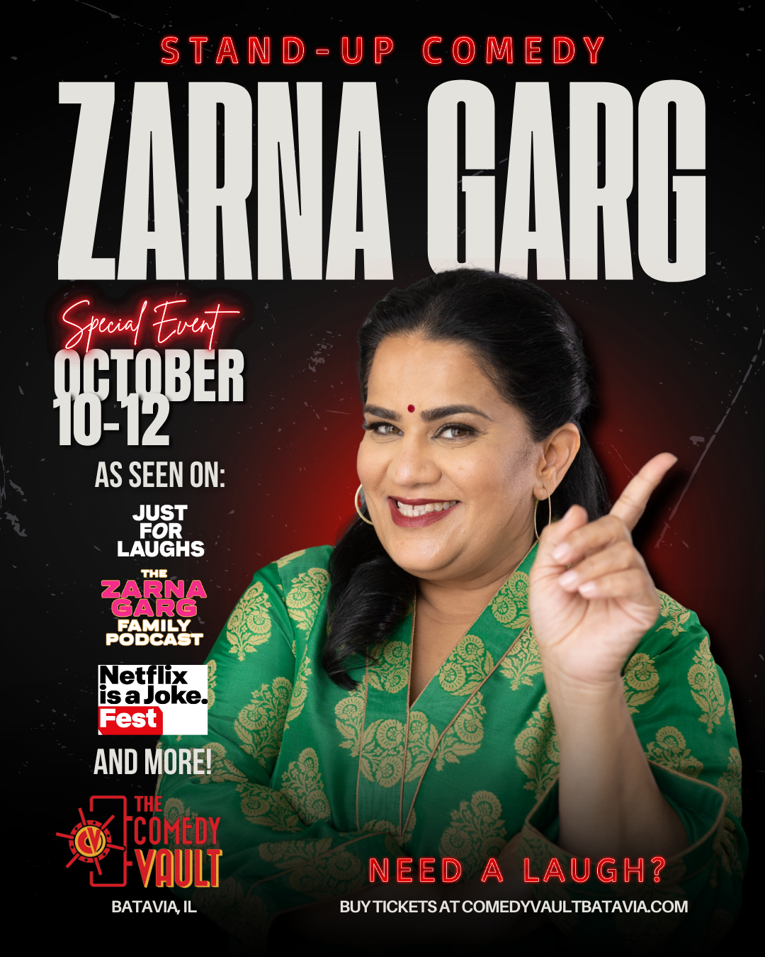 Zarna Garg at Pantages Theatre - MN