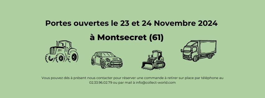 Portes Ouvertes Collect-World - 23 et 24 Novembre 2024 \u00e0 Montsecret (61)