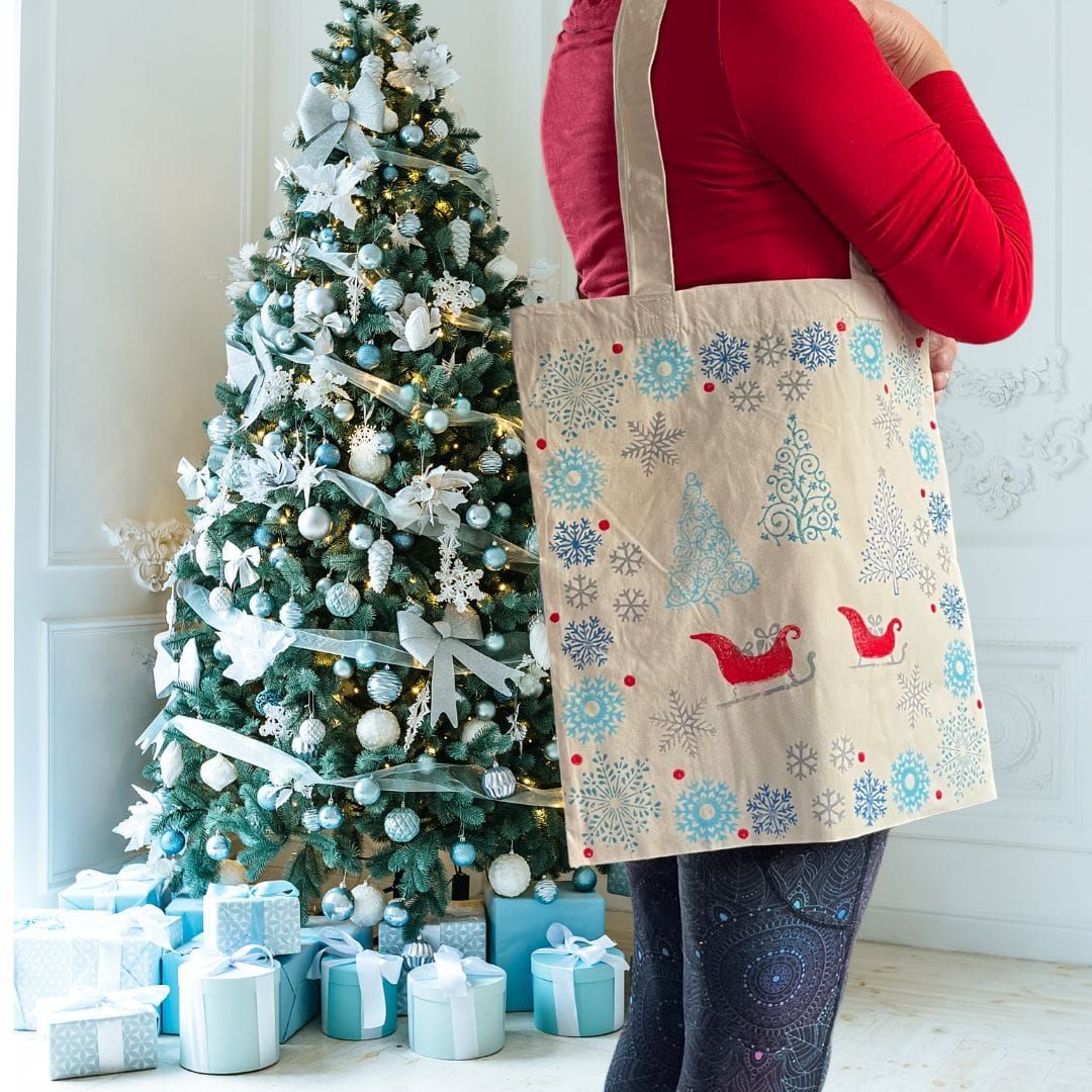 Hand Block Printed Totes & Tea Towels