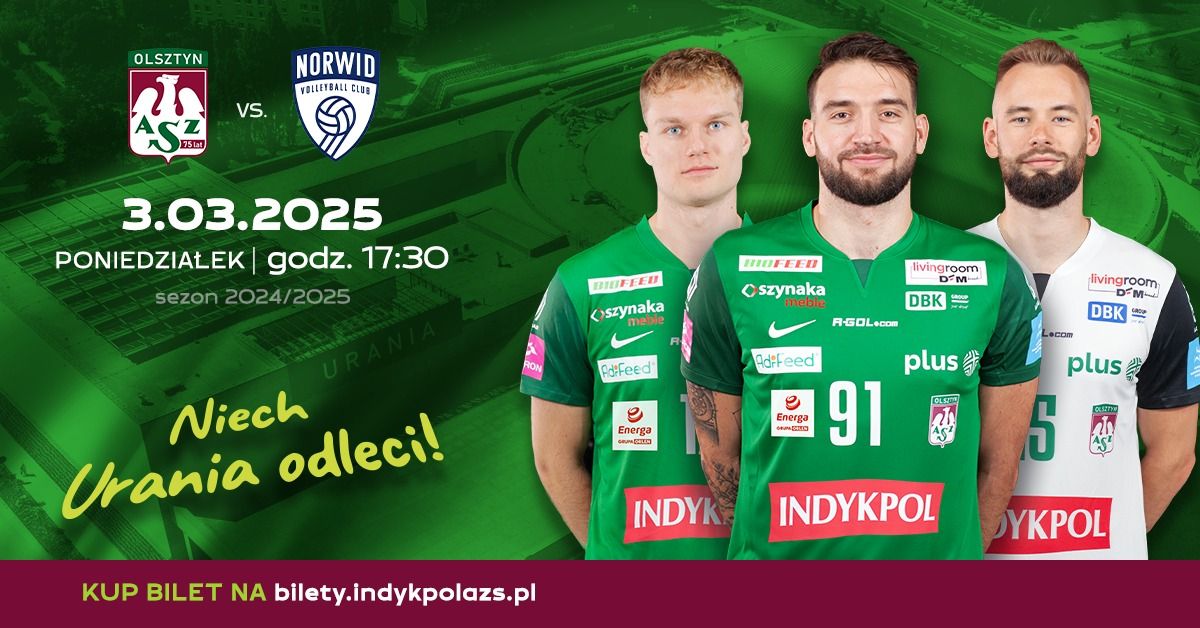 Walczymy o play-off! Indykpol AZS Olsztyn vs. Steam Hemarpol Norwid Cz\u0119stochowa