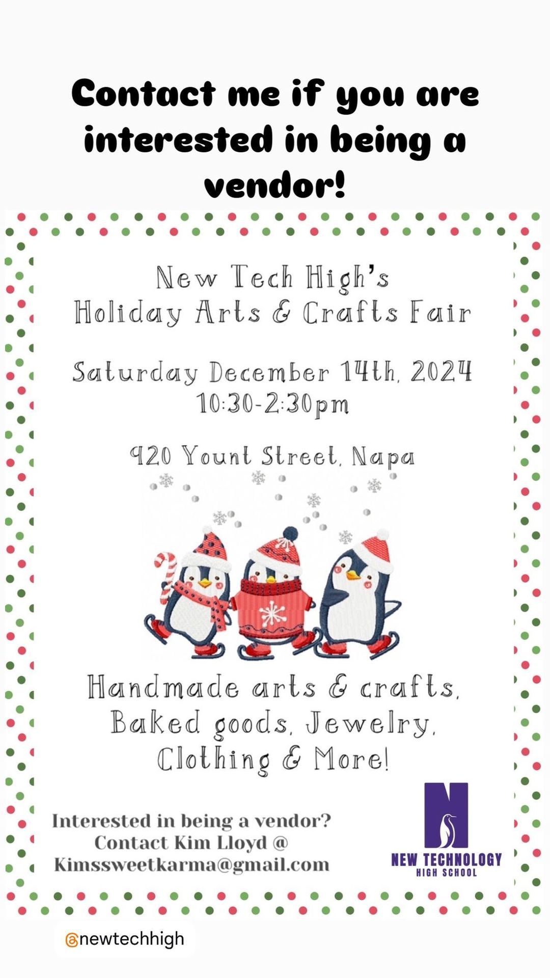 New Tech High 5th Annual Holiday Fair