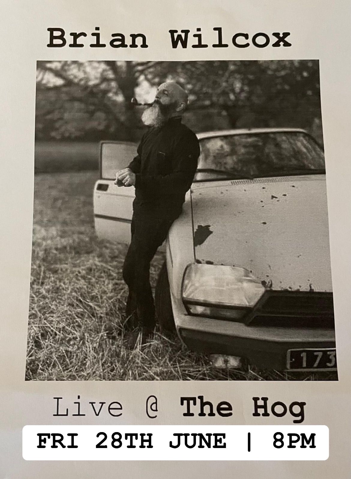 LIVE MUSIC: Brian Wilcox @ The Hog