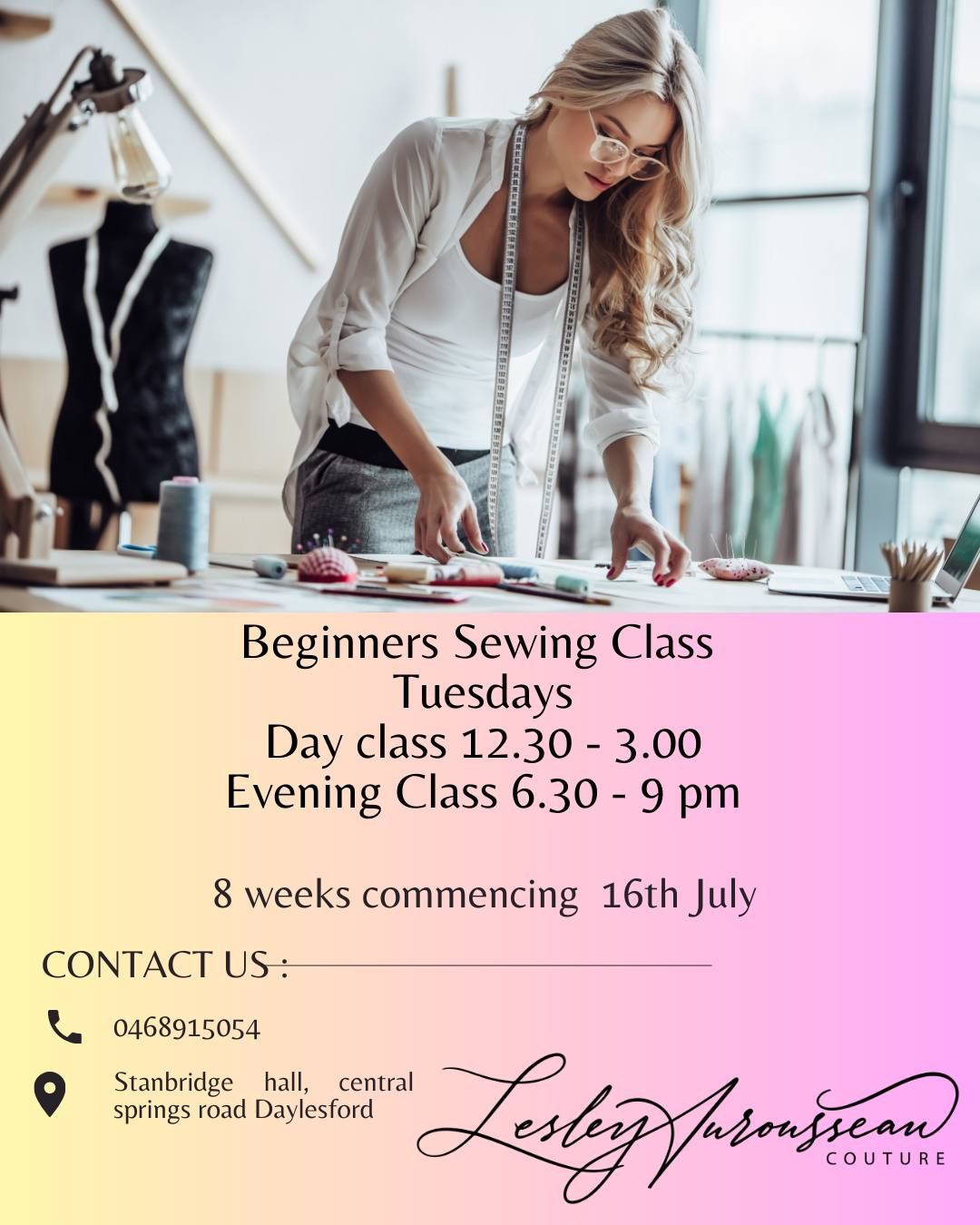 Ballarat Beginners\/Intermediate Sewing Classes