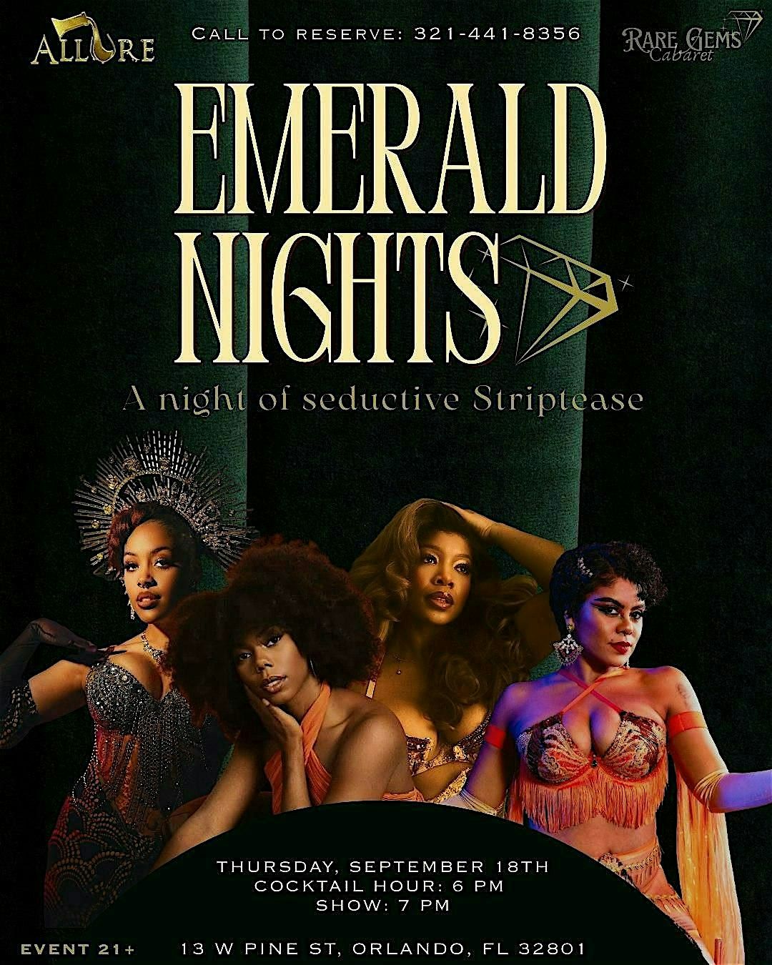 Emerald Nights: A Night of Seductive Striptease