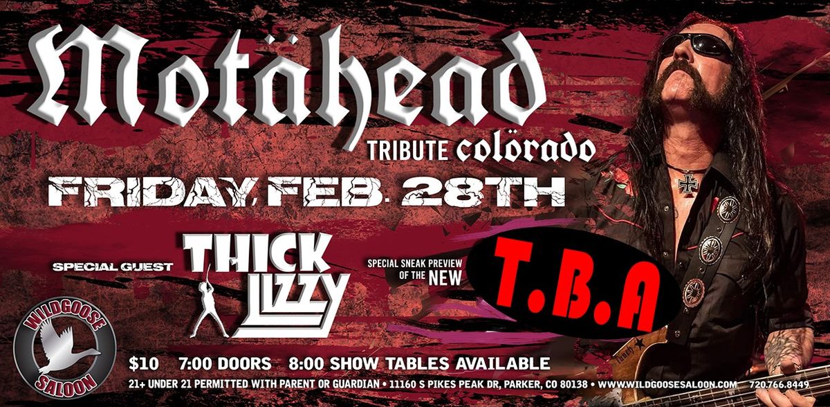 Wildgoose Saloon Presents Motorhead and Thin Lizzy Tribute Night