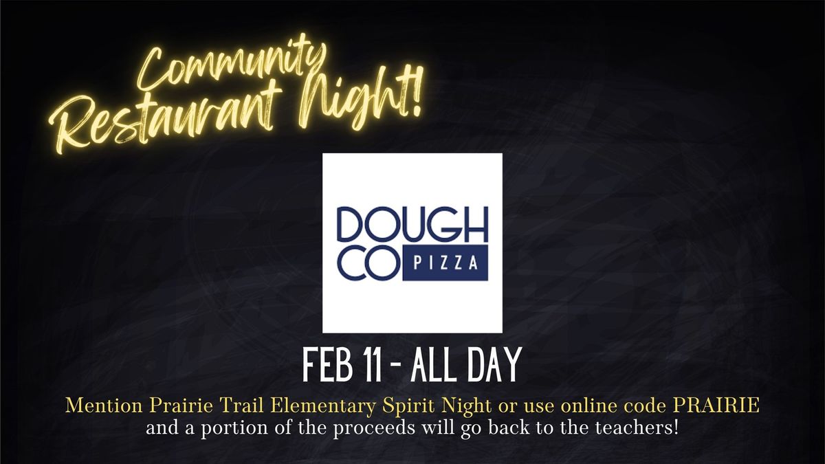 Community Restaurant Night - Dough Co Pizza