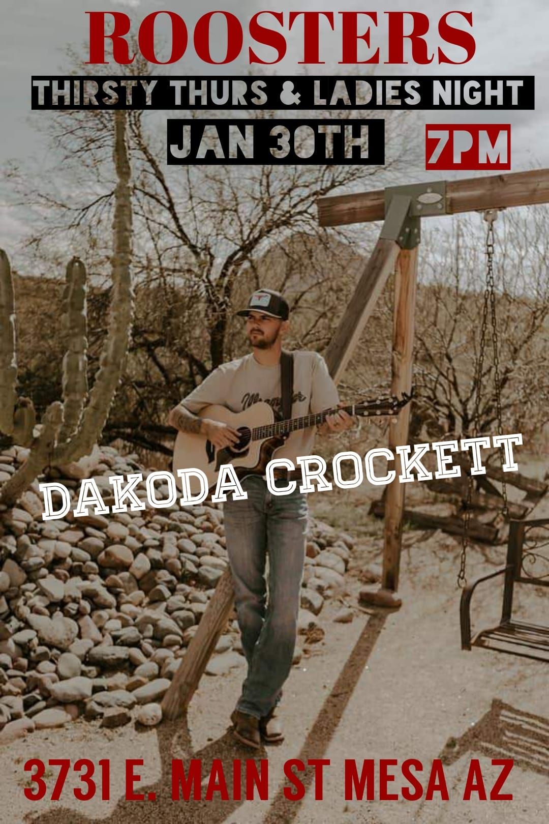 DAKOTA CROCKETT @ ROOSTERS COUNTRY\/ THIRSTY THURS AND LADIES NIGHT 