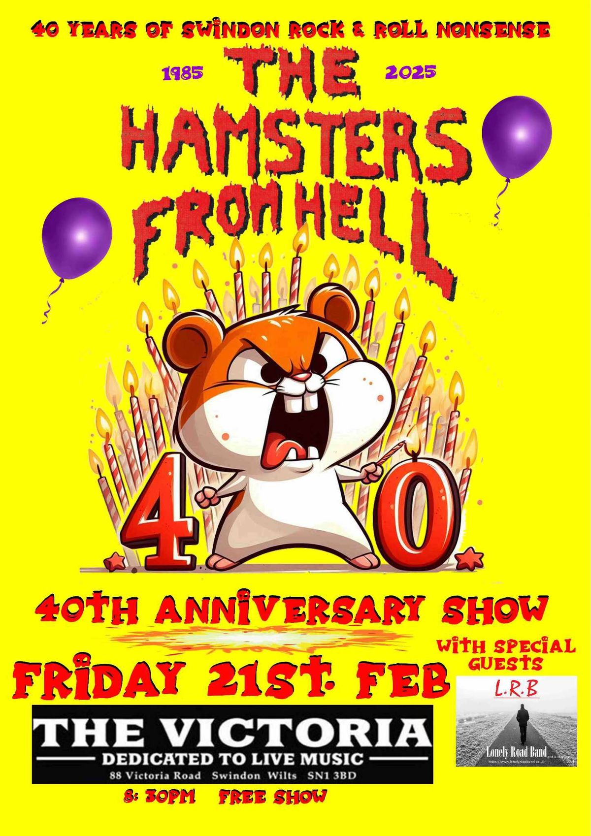 HAMSTERS FROM HELL (40th Year Anniversary show) - live at The Vic 