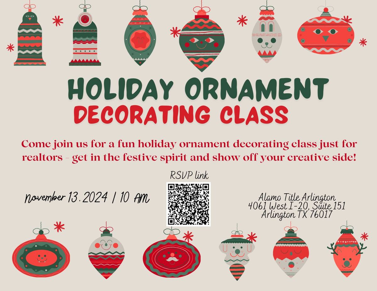 Holiday Ornament Decorating Class