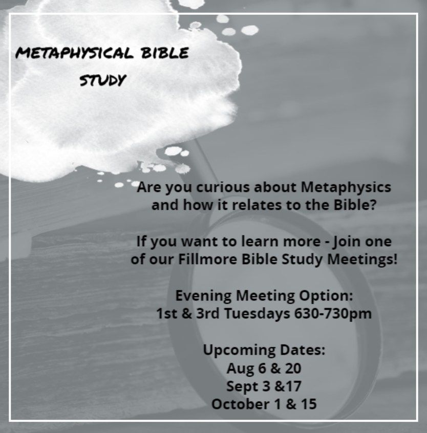 Metaphysical Bible Study - Evening Meeting