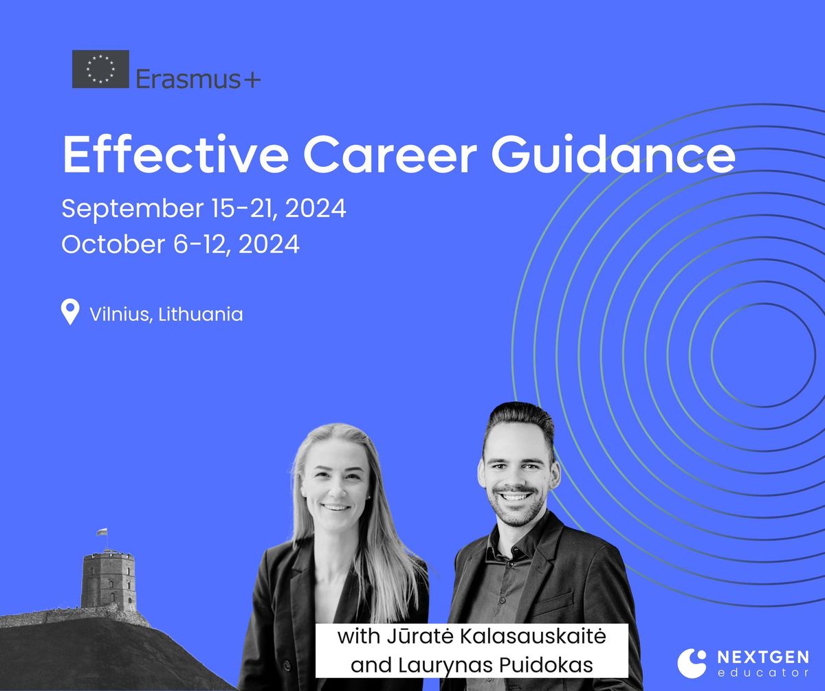 Erasmus+ course for school teachers EFFECTIVE CAREER GUIDANCE SERVICES FOR SCHOOL STUDENTS