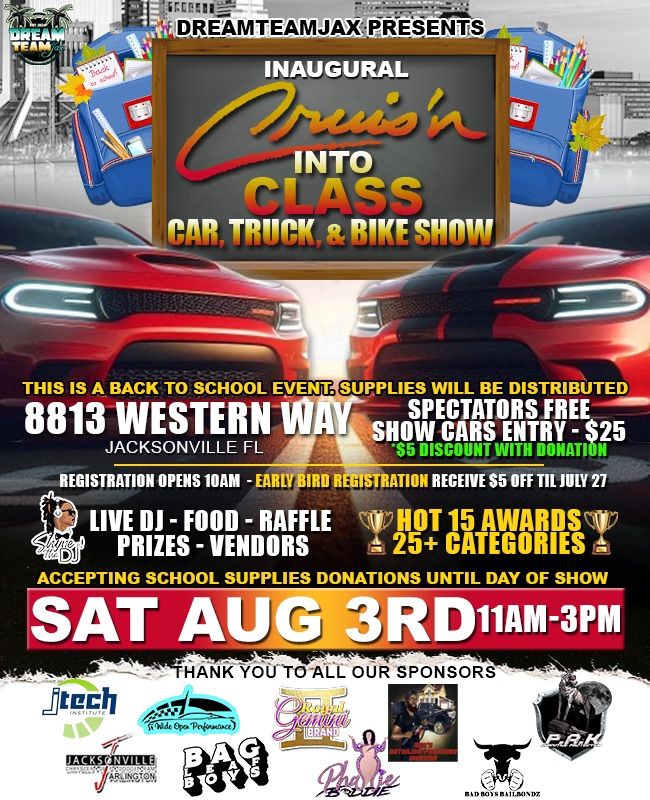 Cruis\u2019n into Class Back to School Car Show