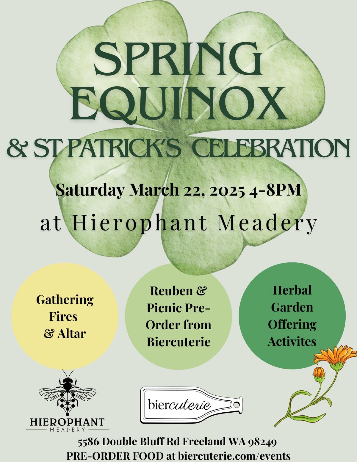 Spring Equinox & St Patrick's Celebration - Biercuterie Picnic - Buskers -Altar - Herbal Offerings 