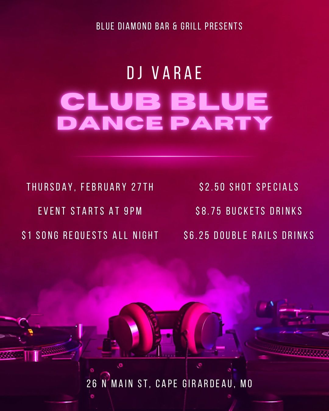 Club Blue Dance Party with DJ Varae