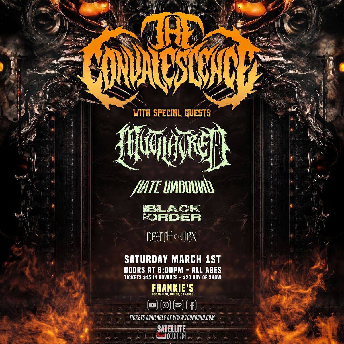 The Convalescence, Mutilatred, Hate Unbound, The Black Order, & Death Hex LIVE at Frankies 3\/01\/25