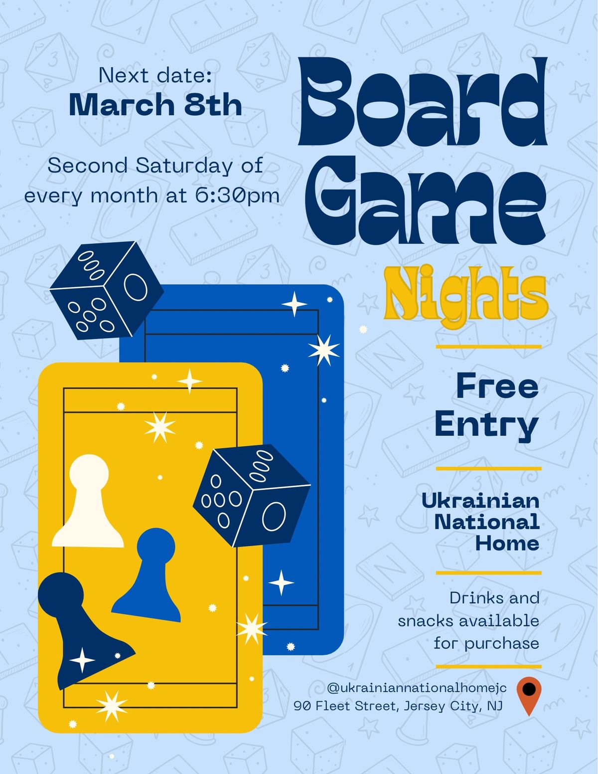 Board Game Night at the Ukrainian National Home of Jersey City