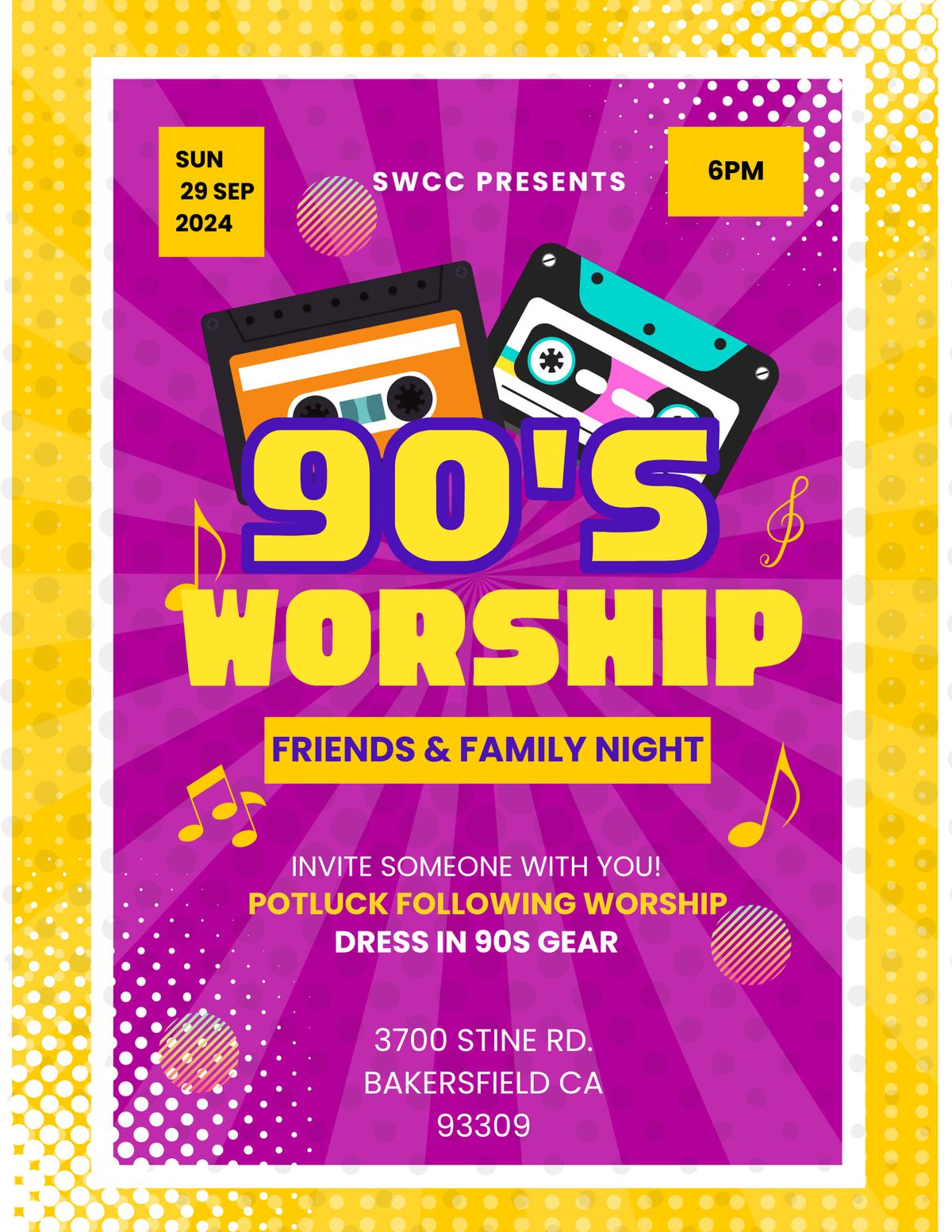 90's Worship Friends & Family Night 