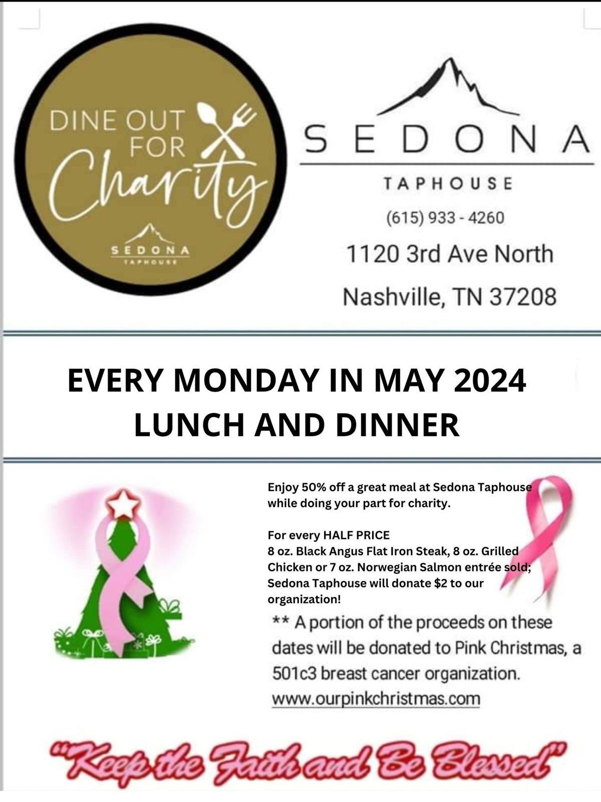 Sedona Taphouse - Dine Out for Charity