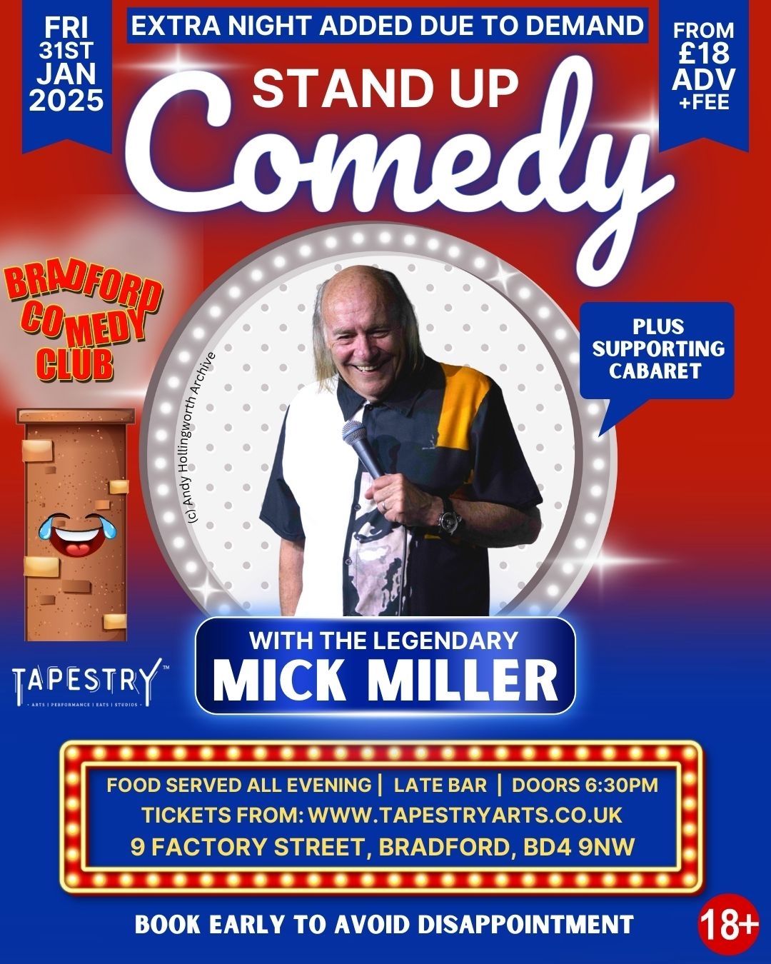 EXTRA NIGHT!! Bradford Comedy Club Presents Mick Miller