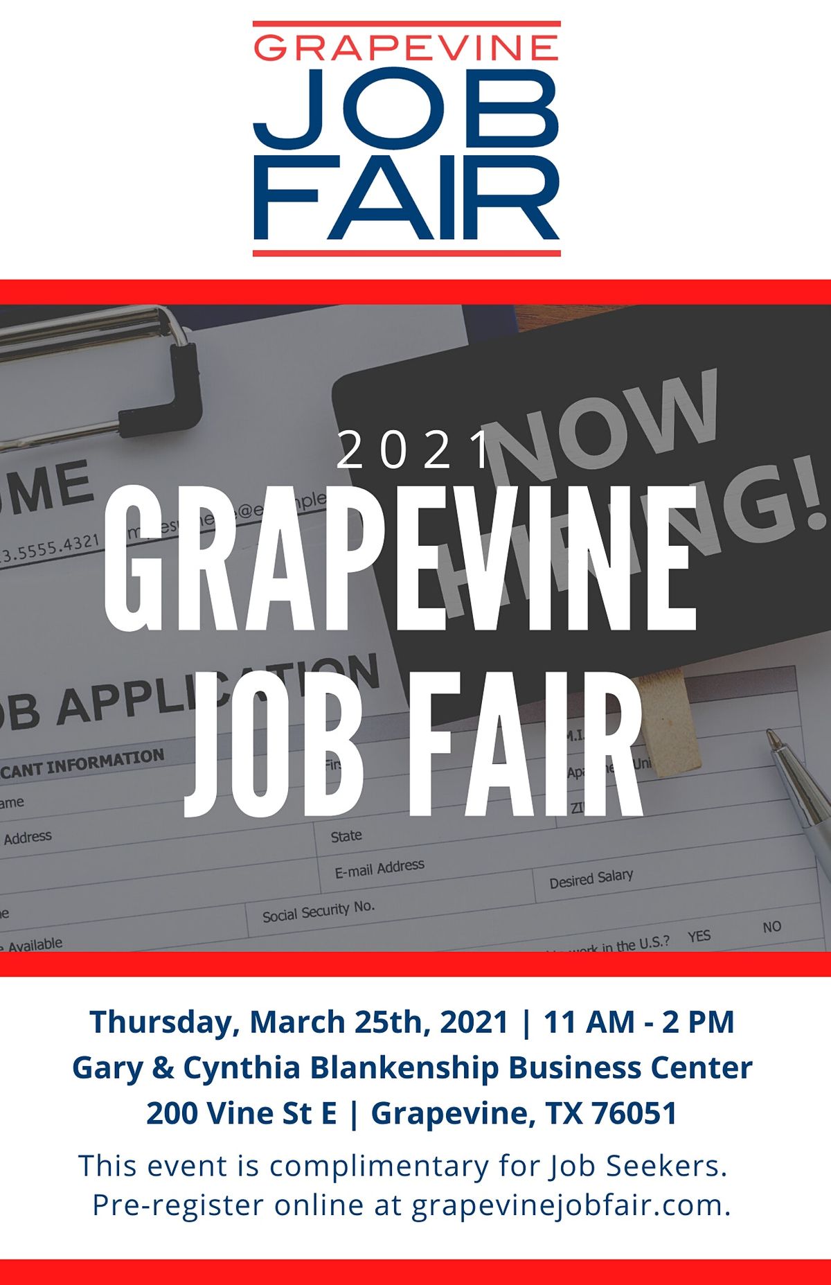2021 Grapevine Job Fair, The REC of Grapevine, 22 April 2021
