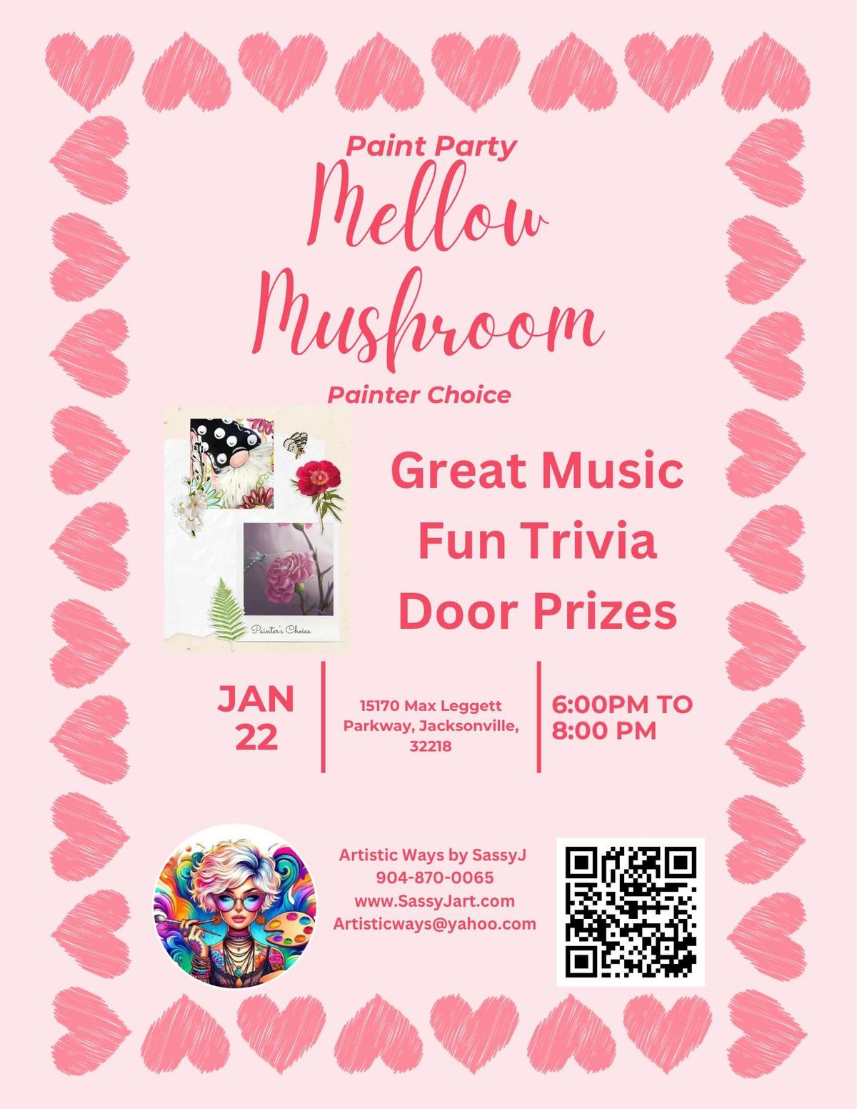 Mellow Mushroom River City,  Jan. 22nd, Painter\u2019s Choice 