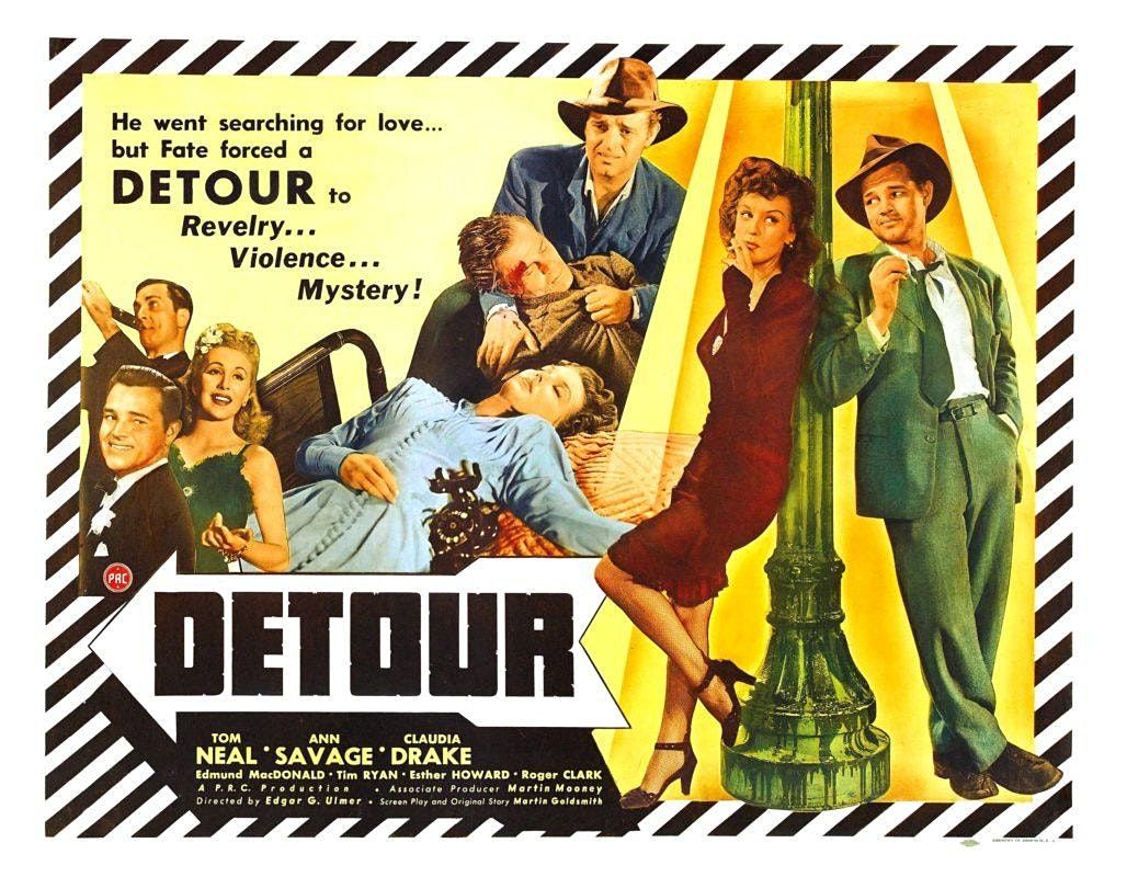 Film Noir Double Feature DETOUR (1945) / THE HITCHHIKER (1953), The Heavy Anchor, St. Louis, 7