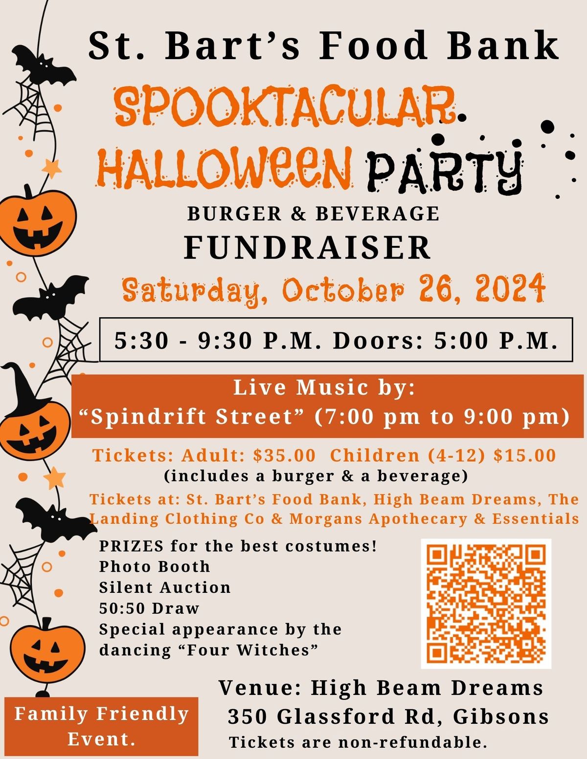 Spooktacular Halloween Dance Party - St Bart's Food Bank