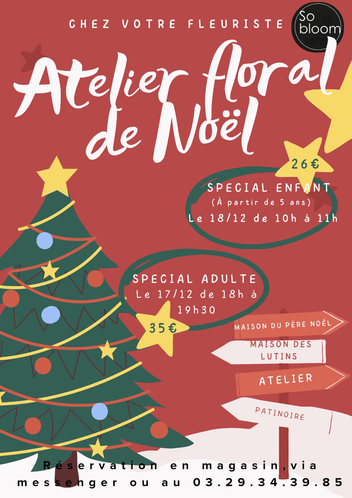 Atelier floral de No\u00ebl 