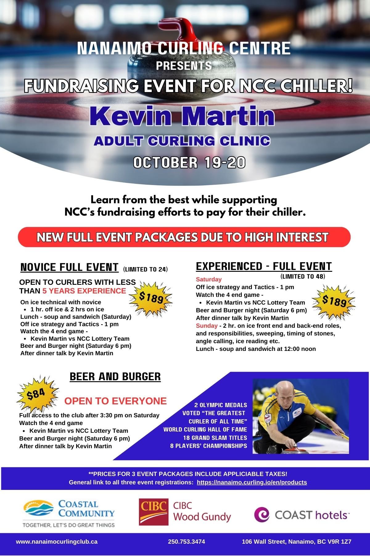 Nanaimo Curling Club presents....Kevin Martin Adult Curling Clinic