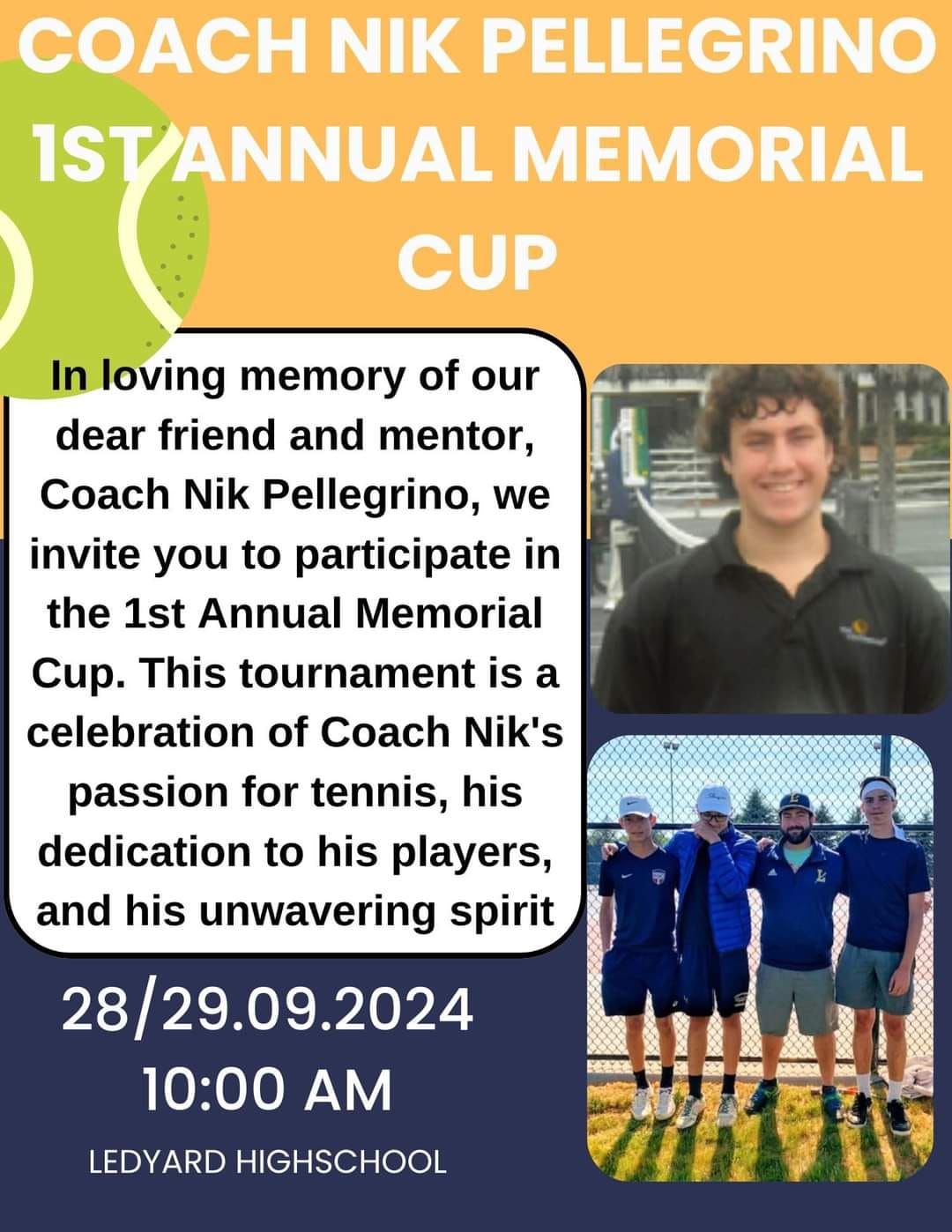 Tennis Tournament Honoring Coach Nik