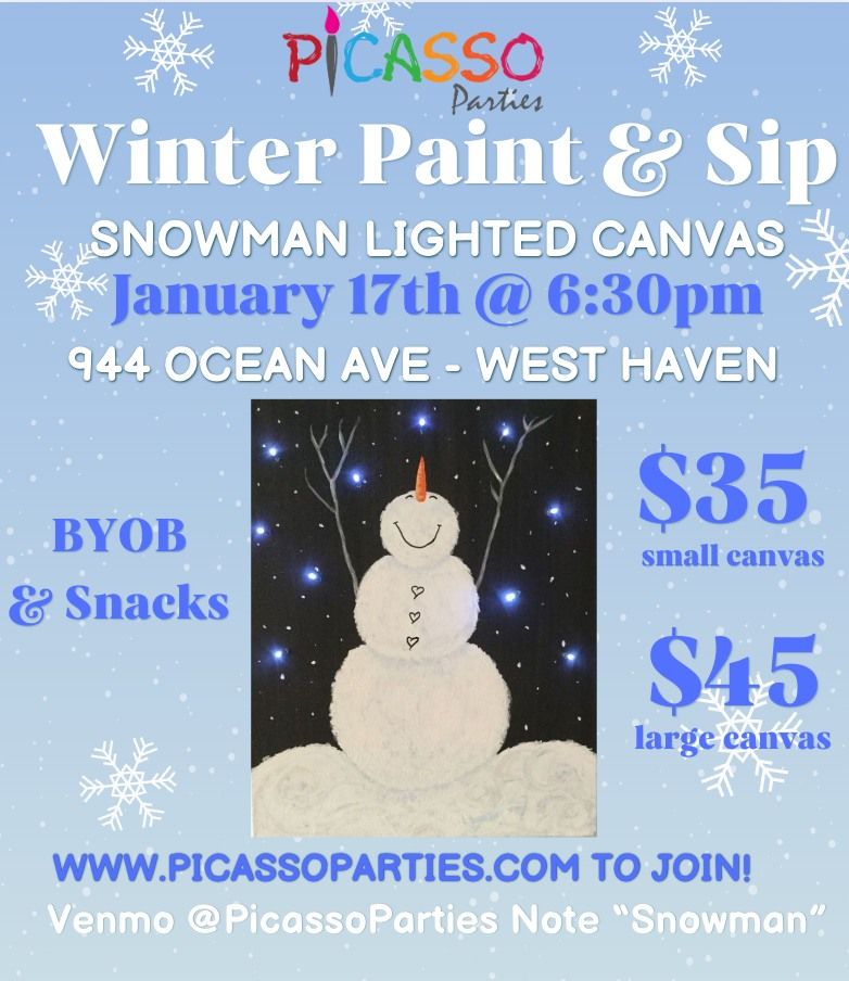 Lighted Canvas Sip & Paint - Adults Only