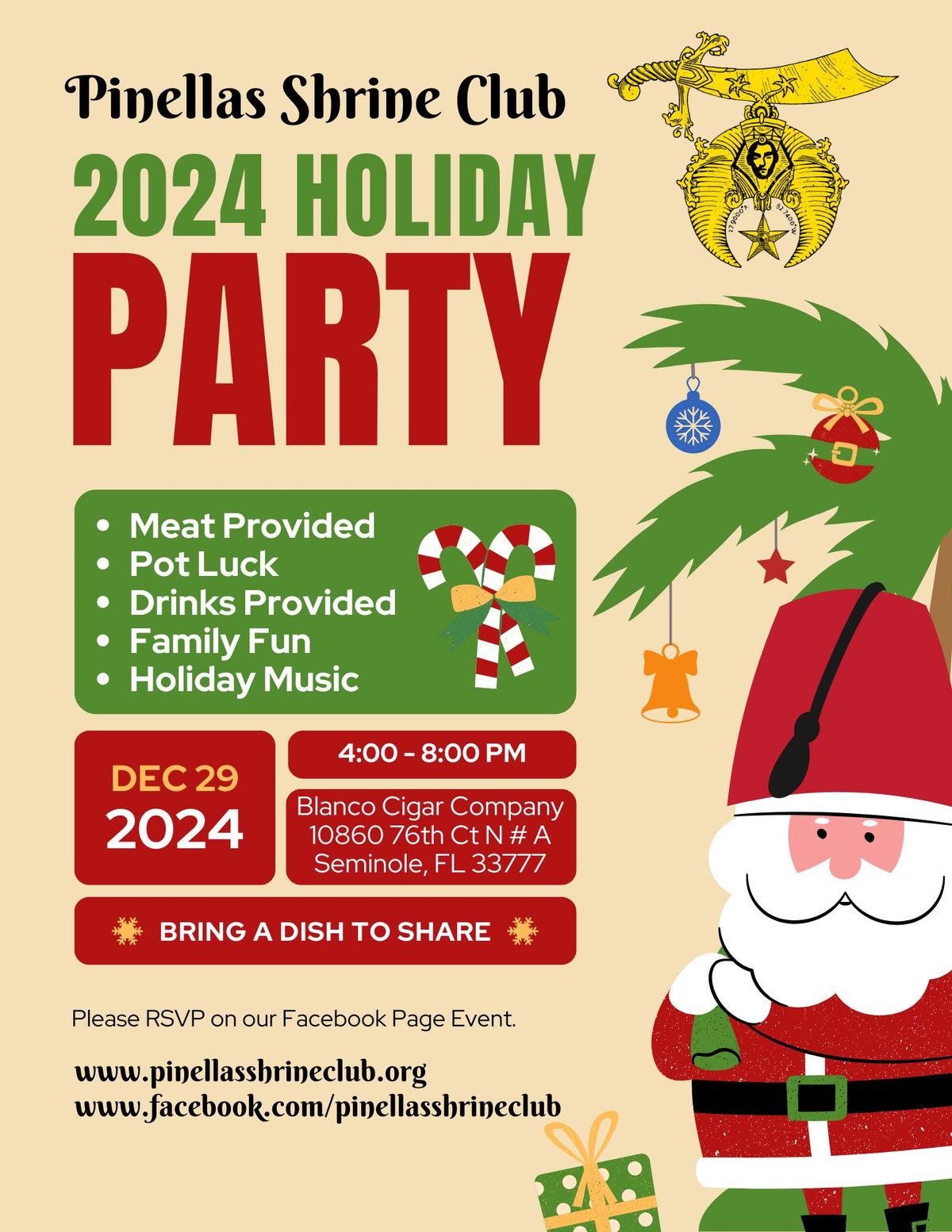 Pinellas Shrine Club Holiday Party