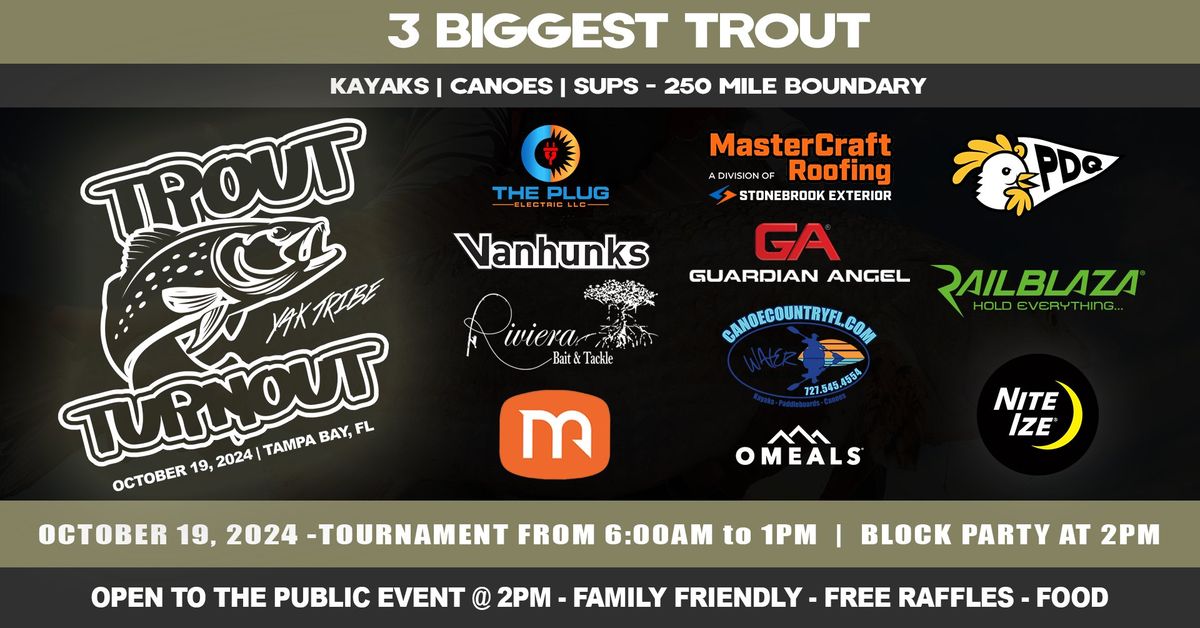 Trout Tournament - Tampa Bay & Surrounding  | Kayaks, Canoes, SUPs | Yak Tribe 