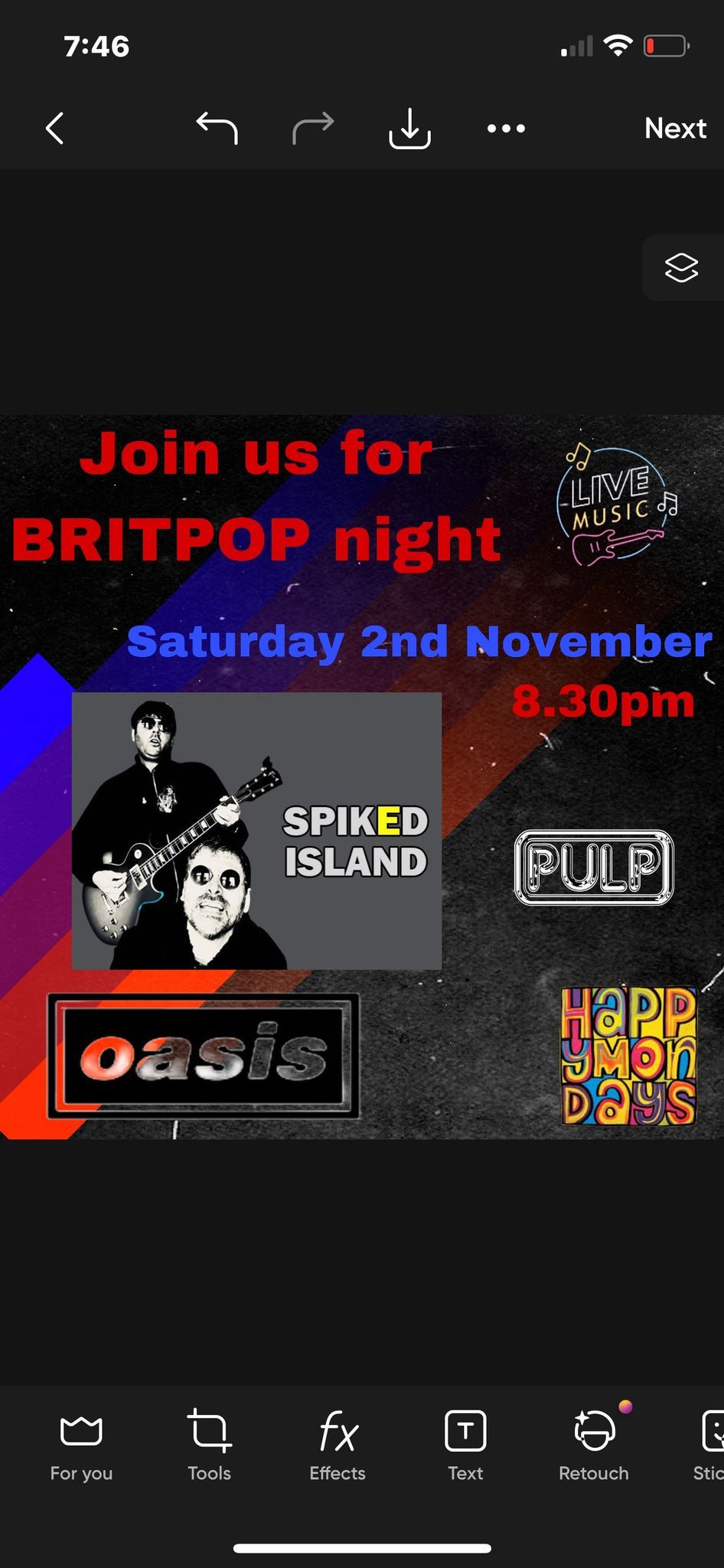 Britpop Night with Oasis Tribute Band