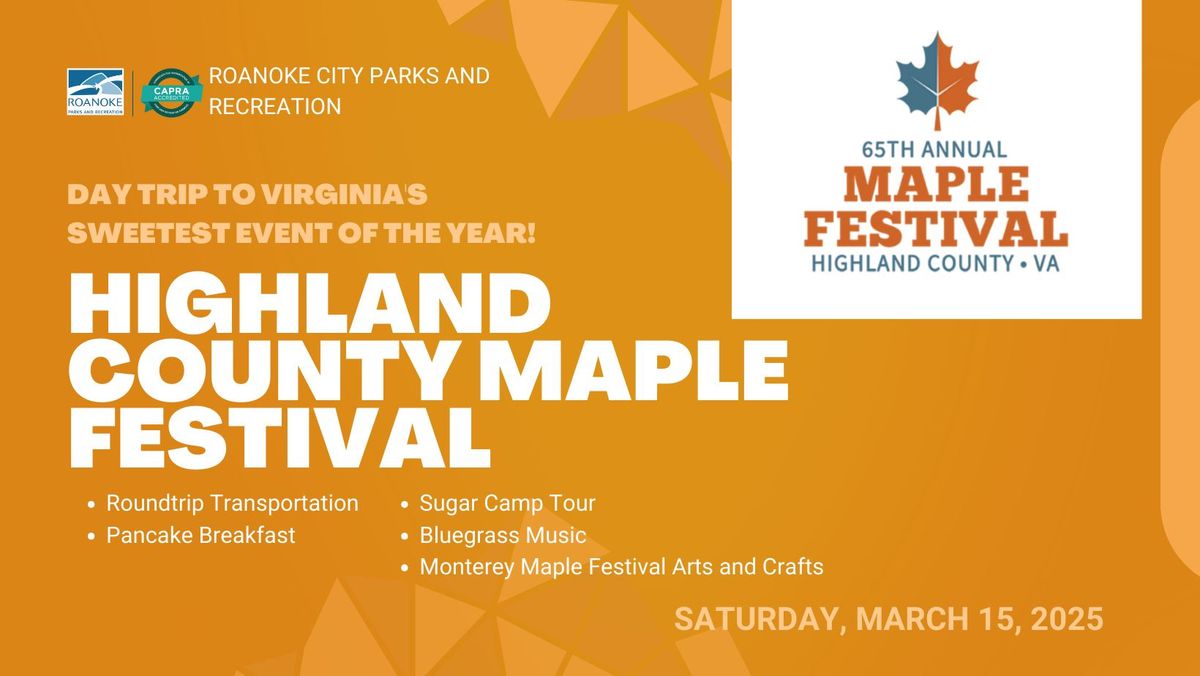 2025 Highlands Maple Festival with Pancake Breakfast