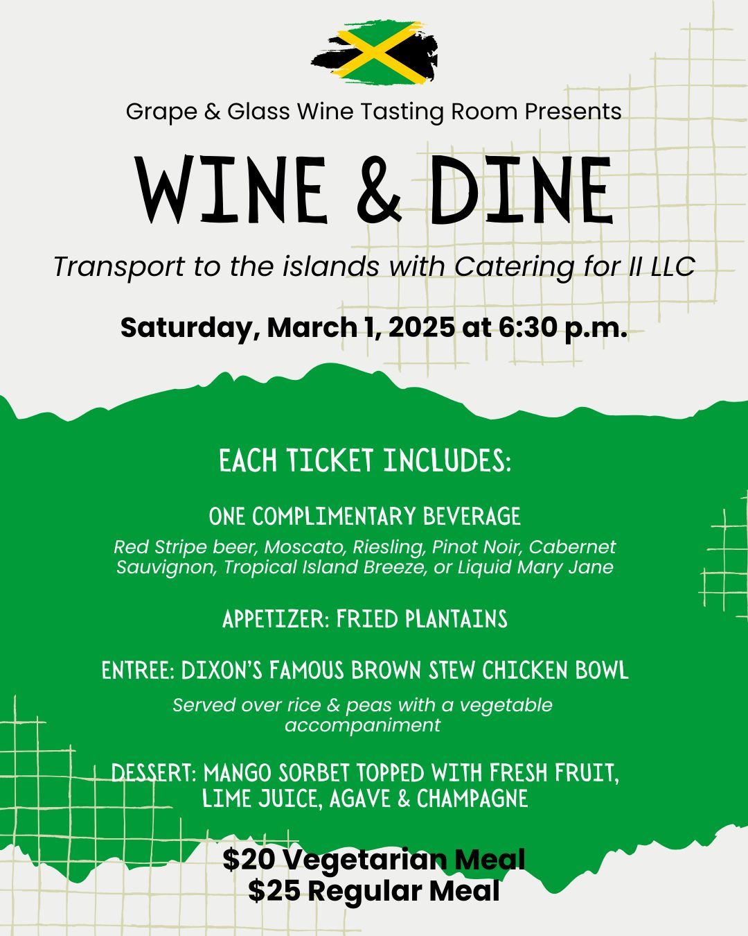 Wine & Dine: Welcome to Paradise (Jamaican Cuisine)