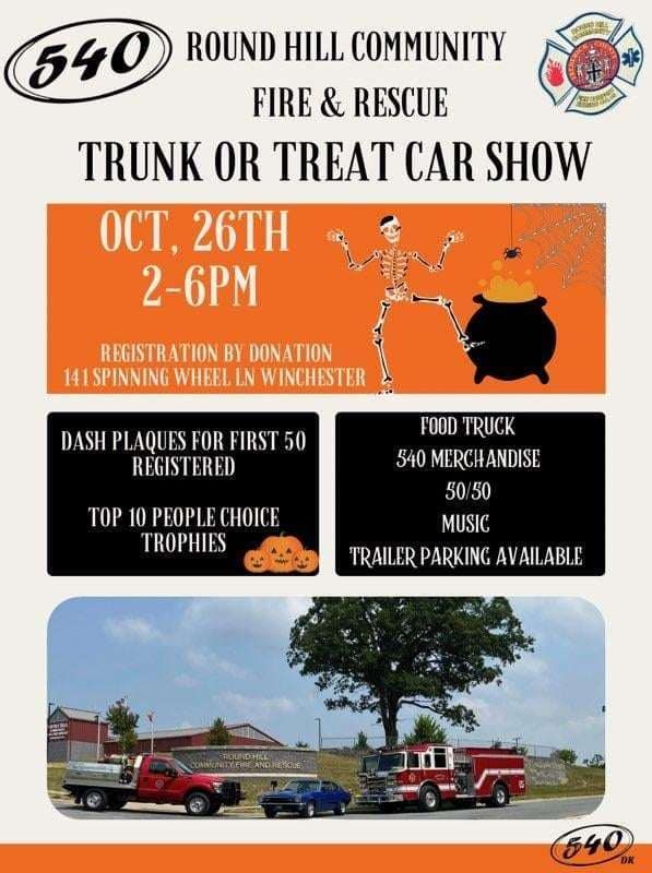 Round Hill Community Fire & Rescue Trunk or Treat Car Show