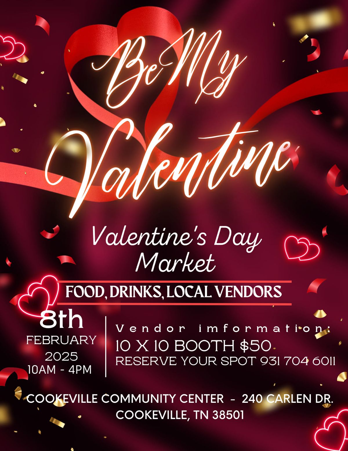 "Be My Valentine" Valentines Day Market 