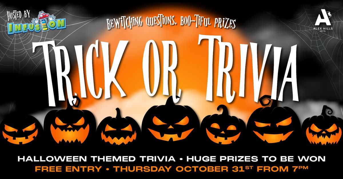 Trick Or Trivia - Halloween Themed Trivia at The Alex! \ud83c\udf83