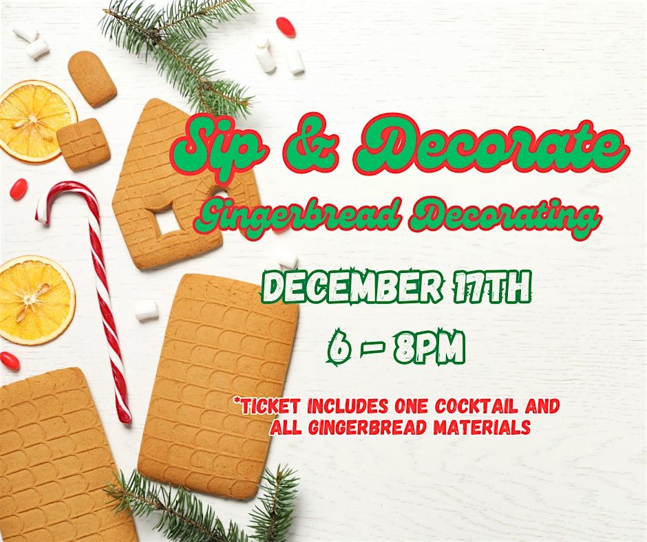 Sip & Decorate: Gingerbread House Decorating