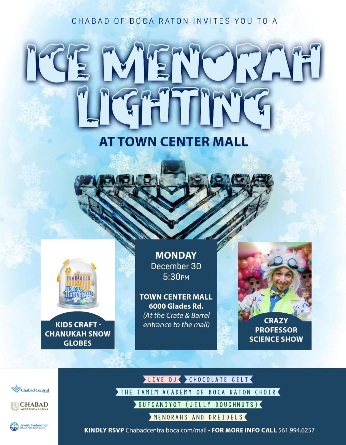 Ice Menorah Lighting 