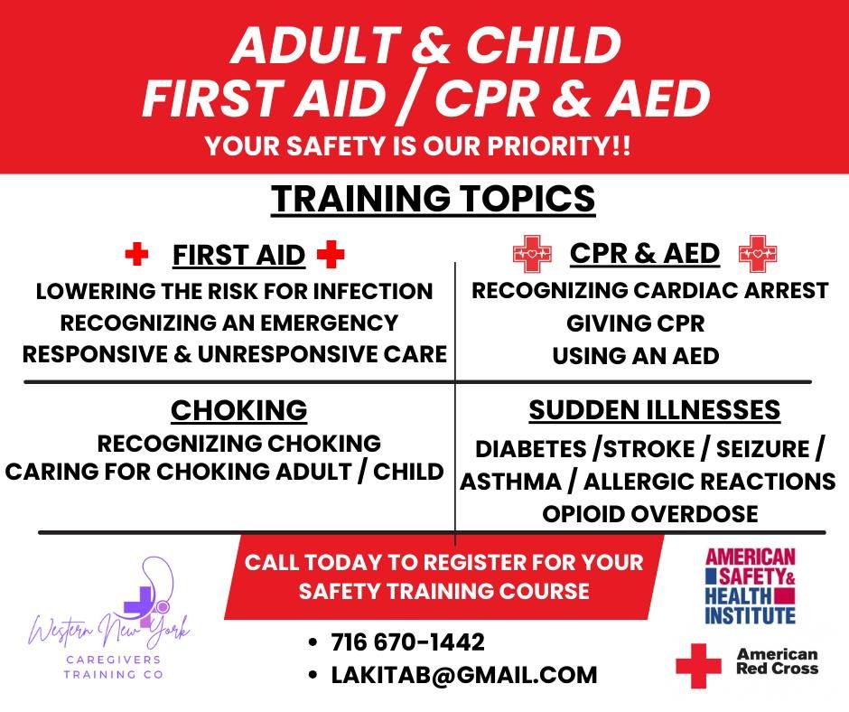 ADULT & CHILD FIRST AID CPR & AED