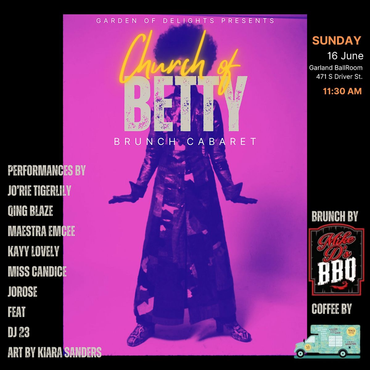 Cult Your Nights and Garden of Delights Presents: Church Of Betty