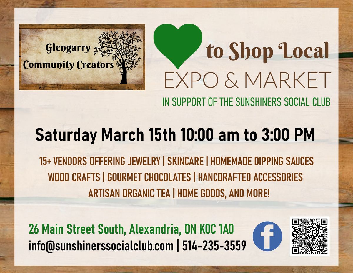 \u2764\ufe0fto Shop Local Expo & Market with the Glengarry Community Creators!