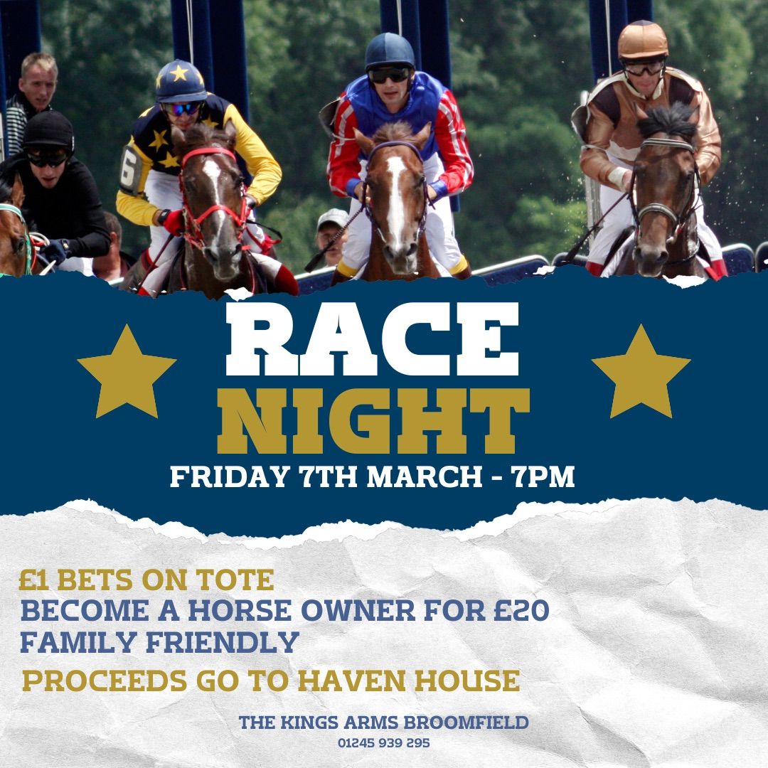 Race Night - Kings Arms Broomfield